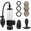 REBEL Performance Set – 7-dielna sada pre mužov (pumpa + vibro bullet + vibračný plug + masturbátor + 3 krúžky)