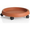 BAMA Podstavec pod květináč s kolečky, terracota, 25 cm