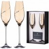 Swarovski Diamante na šampanské Silhouette City Amber s kamienkami 2 x 210 ml
