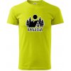 Apalucha chalupa - Klasické pánske tričko vyššej gramáže - XL ( Limetková )