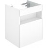 Keuco Stageline - Umývadlová skrinka, 46x63x38 cm, 1 dvierka, pánty vpravo, s osvetlením a USB, biela 32822300102