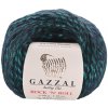 Pletacia priadza Gazzal ROCK 'N' ROLL 13951 čierna zelená