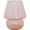 Strömshaga Sklenený lampáš na čajovú sviečku Mushroom Ash Pink