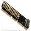 AXAGON PCEM2-1U, PCIe x16/x8/x4 - M.2 NVMe M-key slot adaptér, 1U