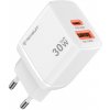 Techsuit - Wall Charger Duonix30W (CH1) nabíjačka Type-C + USB, cestovná, 30W – biela