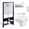 PRIM předstěnový instalační systém s chromovým tlačítkem 20/0041 + WC CERSANIT CLEANON CARINA + SEDADLO PRIM_20/0026 41 CA2