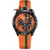 Čierne pánske hodinky Bomberg Watches s gumovým pásikom RACING CARBON OG 45MM