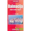 mapa Dalmatia Dubrovnik region 1:135 t.