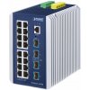 Planet IGS-6325-16T4X průmyslový L3 switch, 16x1Gb, 4x10Gb SFP+, -40~75°C, dual 9-48VDC, IP30, fanless