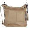 TALIANSKE kožená crossbody kabelka taupe Talianska Anita