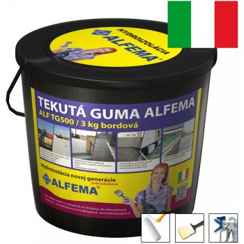 Tekutá guma ALF TG500 bordová, Balenie 3 kg