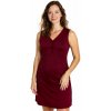 Nočná košeľa na dojčenie rozopínacia Cecília, bez rukávov, bordo