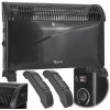 Konvektorový ohrievač čierny s termostatom 2000W GEKO G80437