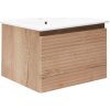 Kúpeľňová skrinka s umývadlom Naturel Savona 78x43x44, 8 cm dub halifax mat SAVONA80DH
