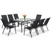 Modena/Bitonto čierny kovový záhradný nábytok pre 8 osôb Garden Point