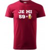 Je mi 60 pivo - Klasické pánske tričko vyššej gramáže - M ( Marlboro červená )