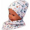 Baby Nellys Dvojvrstvová čiapka + šatka Palouček, smatanová, veľ. 92/98, 92/98 (18-36m)