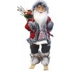 MagicHome Dekorácia Vianoce Santa na lyžiach 45 cm
