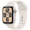 Apple Watch SE GPS 40mm Starlight Aluminium Case with Starlight Sport Band - M/L MXEG3QC/A