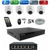 Amiko IP 4 kamerový set so switchom, 2Mpix, Dome (1200K4V2) (Amiko)
