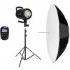 Phototools Set blesku SPARK 400D, statív, odpaľovač, dáždnikový softbox