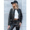 KRÁTKA KOŽENKOVÁ CROP BUNDA CHIC STYLE TY3897 ČIERNA