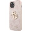 Guess PU 4G Metal Logo Zadní Kryt pro Apple iPhone 13 Pink