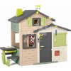 Domček Priateľov s piknik stolom v natur farbách Friends House Evo Playhouse Life Smoby s meteorologickou sadou rozšíriteľný