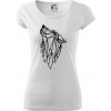 Geometria - vlk - vyjúci - Dámske tričko Pure - M ( Biela )