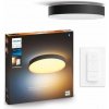 Philips HUE LED White Ambiance 41161/30/P6 Enrave XL stropné svietidlo 48W 6100lm 2200-6500K 55,1cm čierne stmievateľné BlueTooth + HUE Switch
