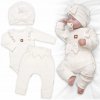Baby Nellys dojčenská súprava 3 ks, béžová, veľkosť 56