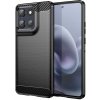 Puzdro Techsuit Carbon Silicone pre Motorola Moto G86 čierne