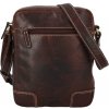 DIVILEY Pánska kožená taška cez rameno Romeo 2 tm. hnedá