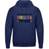 AWDis Hoodie Mikina - Nápis - Let's get one thing Straight - Oxfordská modrá - XL - Pánske
