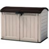 Záhradná úložná skriňa plastová 82x146x120 cm béžovo-hnedá