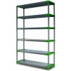 REGÁL PLASTOVÝ Tytan-6 222x120x46 PVC Povrchová úprava: Zelená Wamar Sosenka