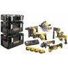 DCK853P4 DeWALT KOMBO SADA 8KS AKU NÁŘADÍ 18VOLT, 4 X 5,0 AH BATERIE XR LI-ION, DUAL NABÍJEČKA, SESTAVA KUFRŮ THOUGH BOX, VOZÍK