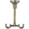 German Dvojitý stropný držiak / 13 cm / kov / starožitná zlatá