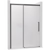 CERANO - Sprchové posuvné dvere Lantono - ľavá - 8 mm - Soft-Close - čierna matná, mliečne sklo - 150x195 cm