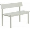 Muuto Linear Steel Bench s opierkou 110 cm grey