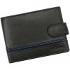 Pánska kožená peňaženka Albatross GN MW86Z čierno-modrá 13 x 10 x 3 cm