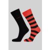 PONOŽKY GANT BARSTRIPE AND SOLID SOCKS 2-PACK SUNSET PINK