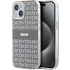 DKNY PC/TPU Repeat Pattern Tonal Stripe Magsafe Zadný Kryt pre iPhone 15 Beige