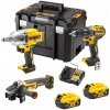 Sada elektrického náradia DeWalt 18V 3x5Ah: vŕtačka/skrutkovač, uťahovák, uhlová brúska