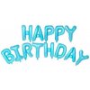 Girlanda balóny Happy Birthday modré