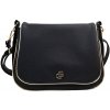 Grosso Čierna elegantná crossbody kabelka so zlatým orámovaním