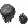 Kruhový vodotesný spínač IP65 0-1 čierny 6A 250V bez podsvietenia