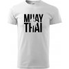 Nápis Muay Thai - Klasické pánske tričko vyššej gramáže - 2XL ( Biela )