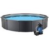 Bazén Nuovo de Luxe 3,6 x 1,2m set Antracit + piesková filtrácia 4,5 m3/hod