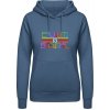 AWDis Hoodie mikina Nápis Rovnosť je krásna Letecká modrá
